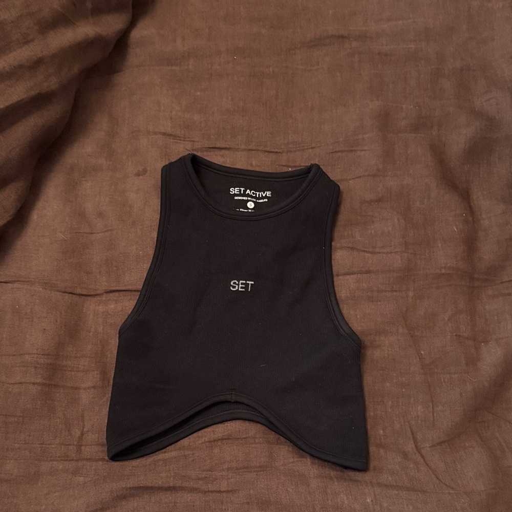 SET Active Ribbed Racer Back cropped Tank